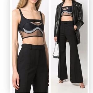 MUGLER panelled cut-out bralette size 40/L NWT $798